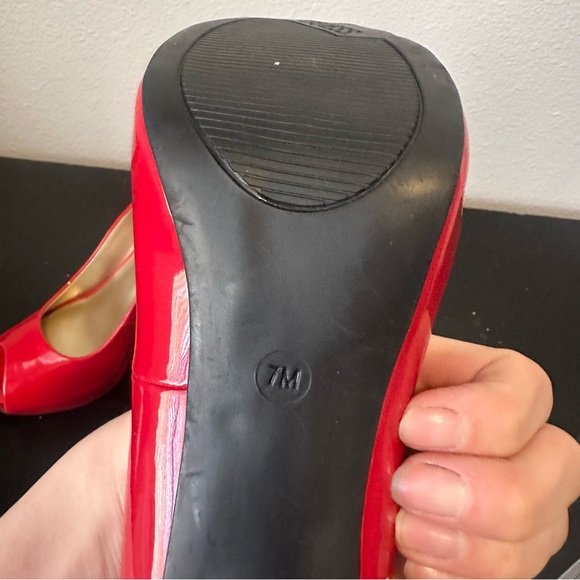 Guess Red Faux Leather High Heels - Picture 11 of 15